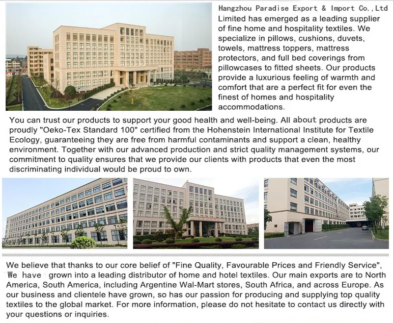 100% Cotton Downproof Cover Goose Down Feather Quilted Pillow with Satin Piping