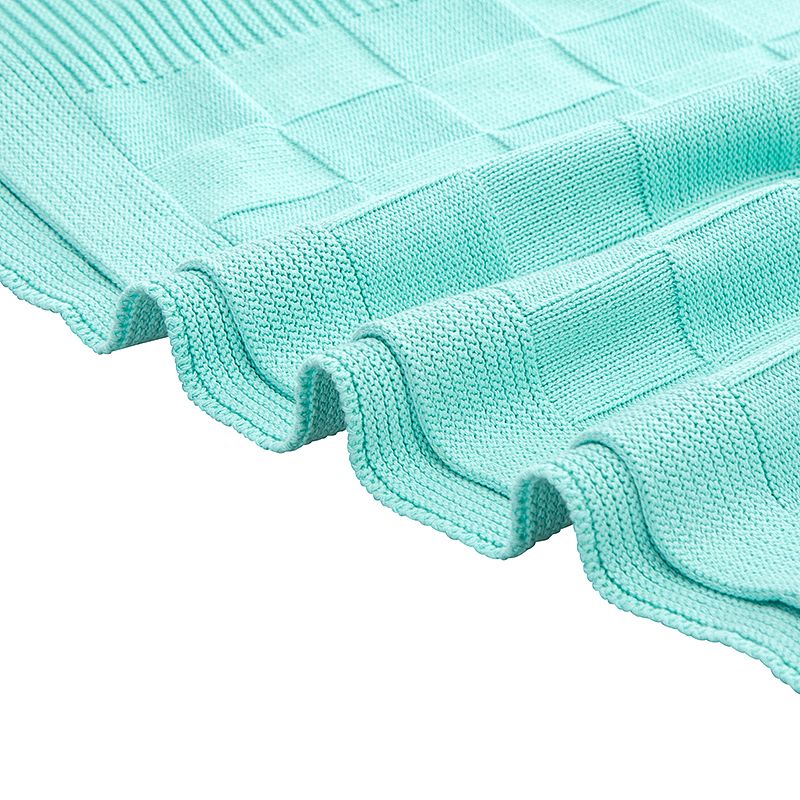 100% Gots Certified Organic Cotton Knitted Baby Shawl New Born Blanket Baby Blanket