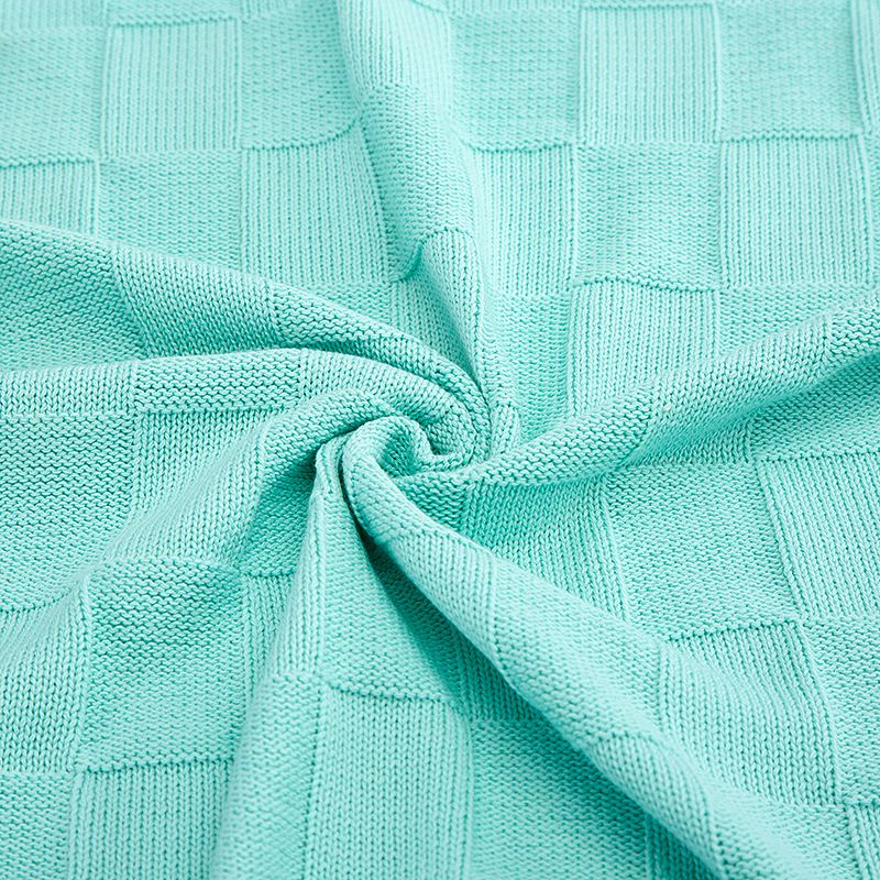 100% Gots Certified Organic Cotton Knitted Baby Shawl New Born Blanket Baby Blanket