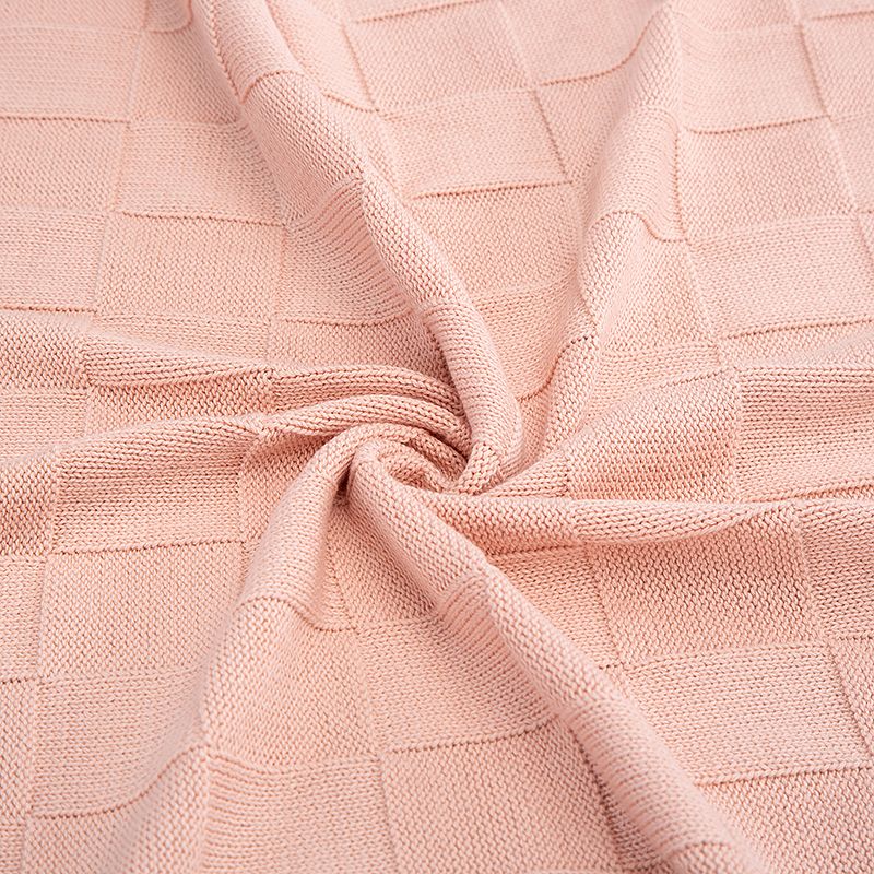 100% Gots Certified Organic Cotton Knitted Baby Shawl New Born Blanket Baby Blanket