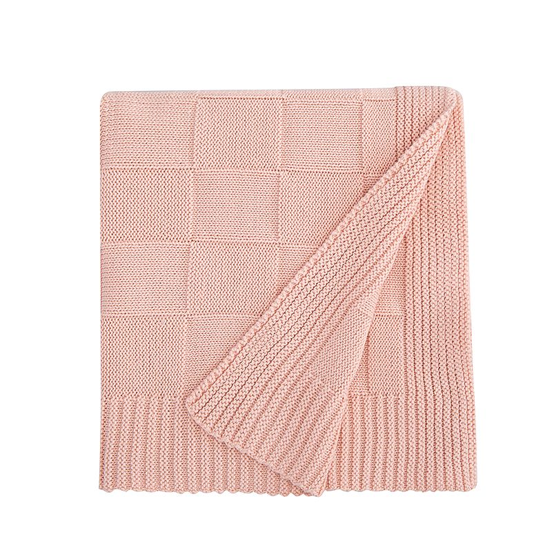 100% Gots Certified Organic Cotton Knitted Baby Shawl New Born Blanket Baby Blanket