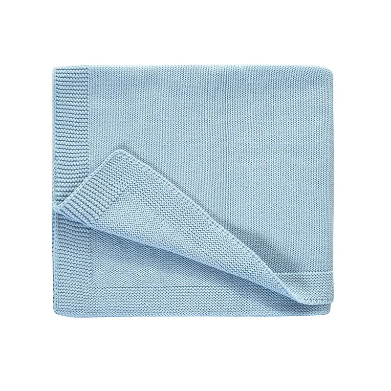 100% Gots Certified Organic Cotton Knitted New Born Blanket Baby Blanket
