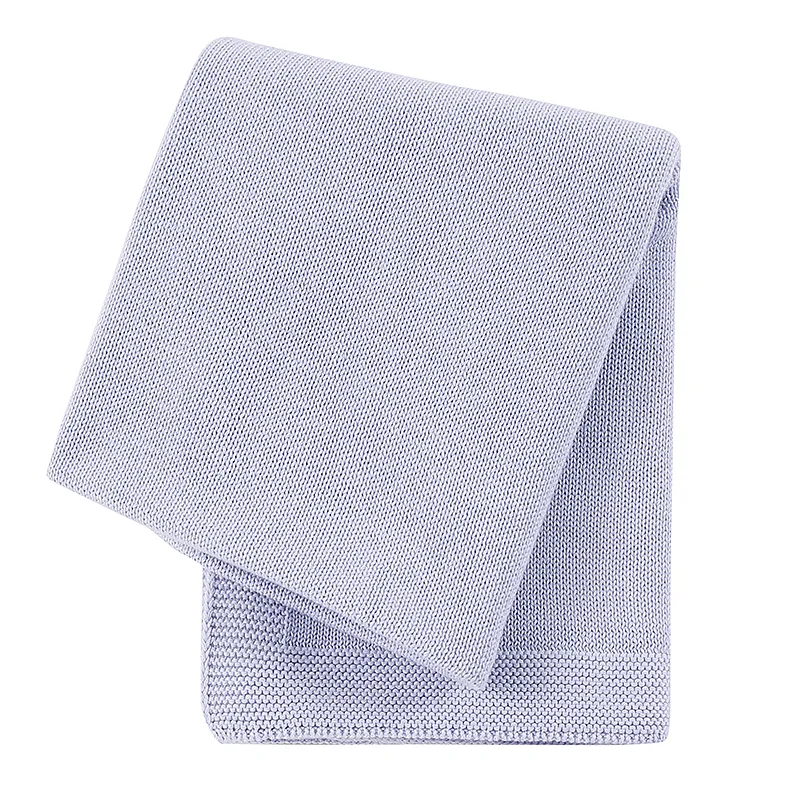 100% Gots Certified Organic Cotton Knitted New Born Blanket Baby Blanket