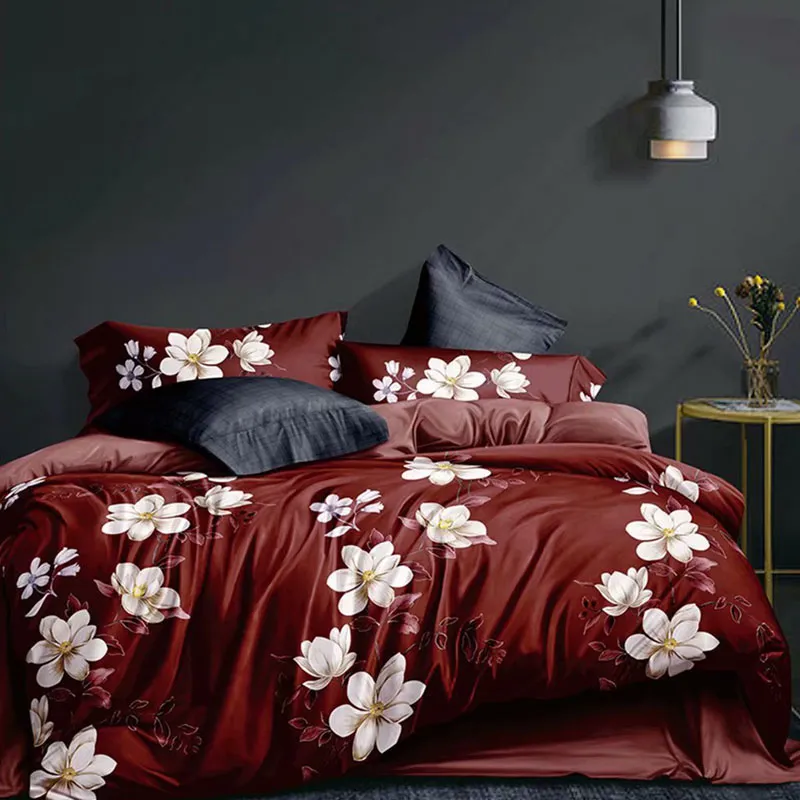 130GSM Luxury Soft Brushed Peach Skin Microfiber Polyester Queen King Size Comforter Set