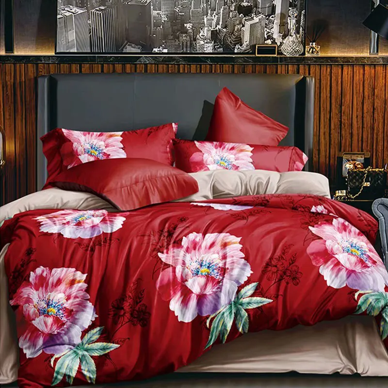 130GSM Luxury Soft Brushed Peach Skin Microfiber Polyester Queen King Size Comforter Set