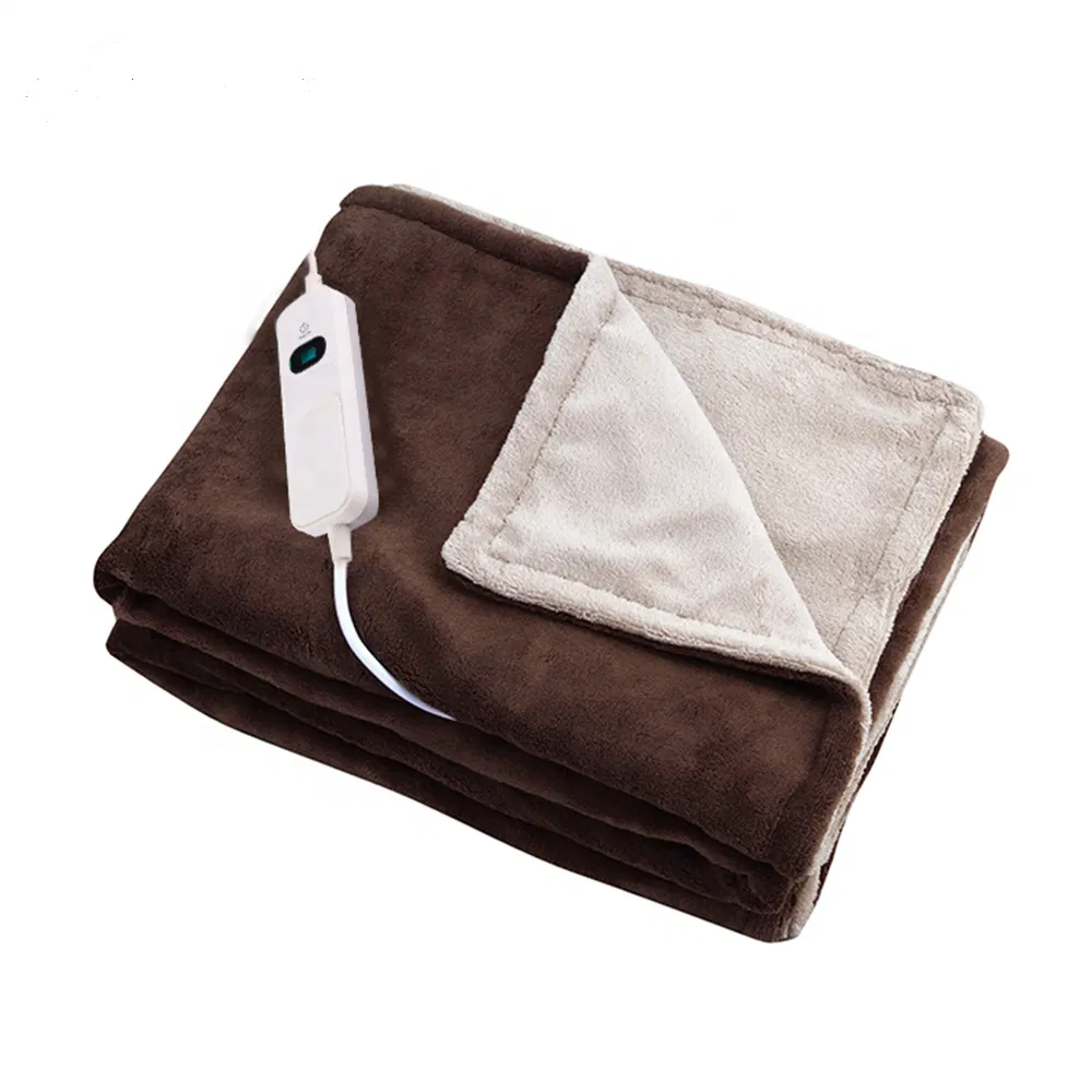 180*130cm 3 Heat Settings CE Certificate Soft Microplush 220V Electric Over Blanket