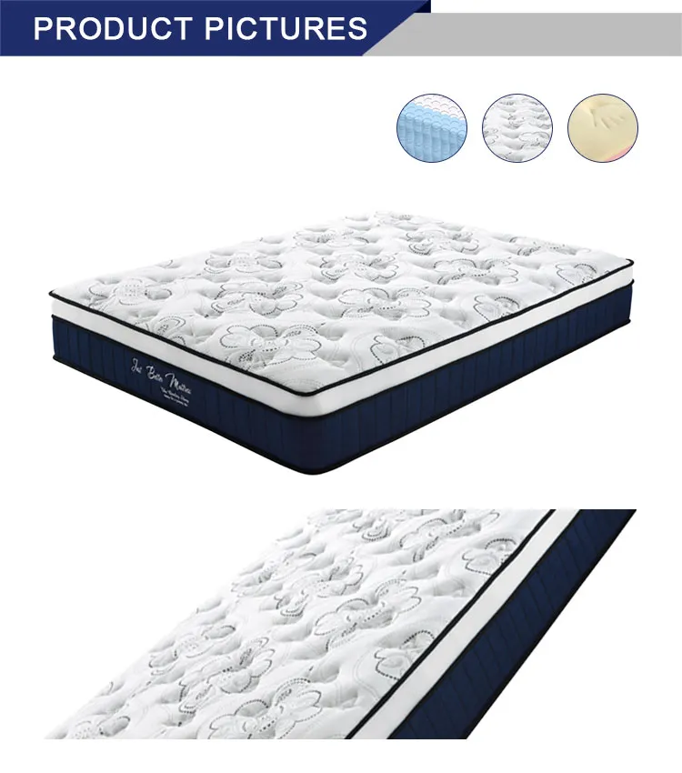 2021 Jbm Bedroom Furniture Double Bed Gel Memory Foam King Bed Mattress