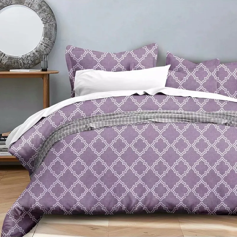 American Hot Selling Printed Geometric Style 4 PCS Queen King bedding Quilt Cover Set