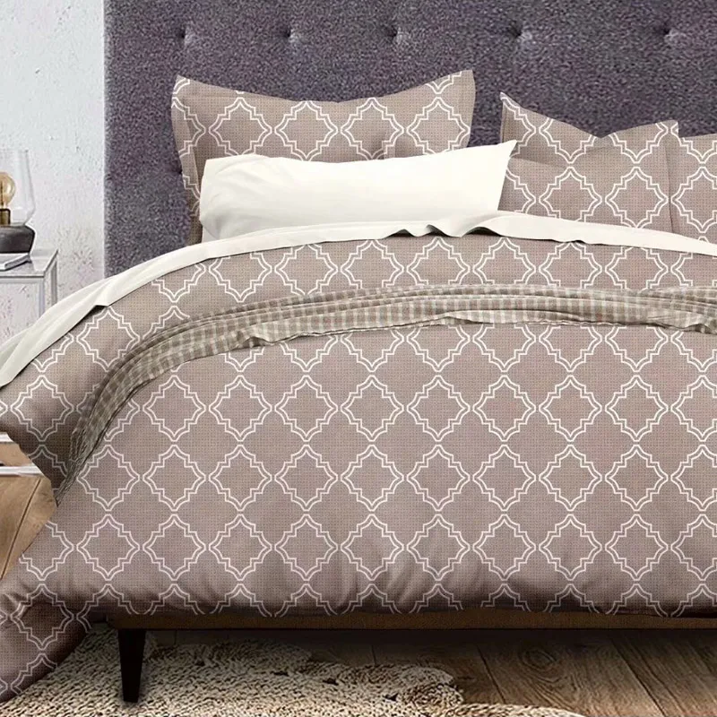 American Hot Selling Printed Geometric Style 4 PCS Queen King bedding Quilt Cover Set