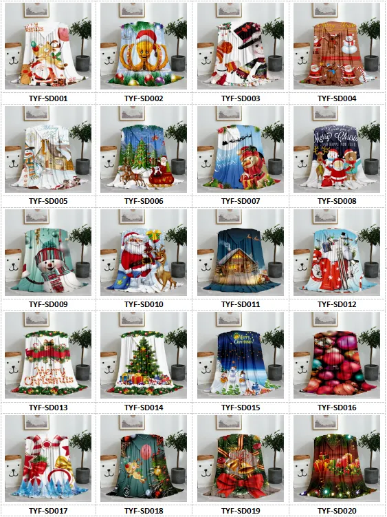 Blankets Christmas Blanket Printed Blanket Textile Fleece Blankets Bedding