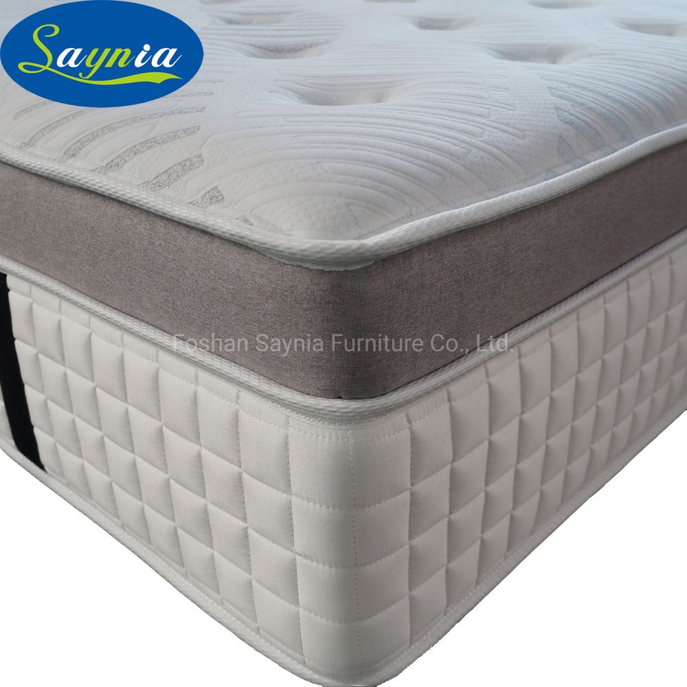 Certipur-Us Foam Bamboo and Carton Fiber Fabric 3 Zone Pocket Spring Mattress for Wholesaler
