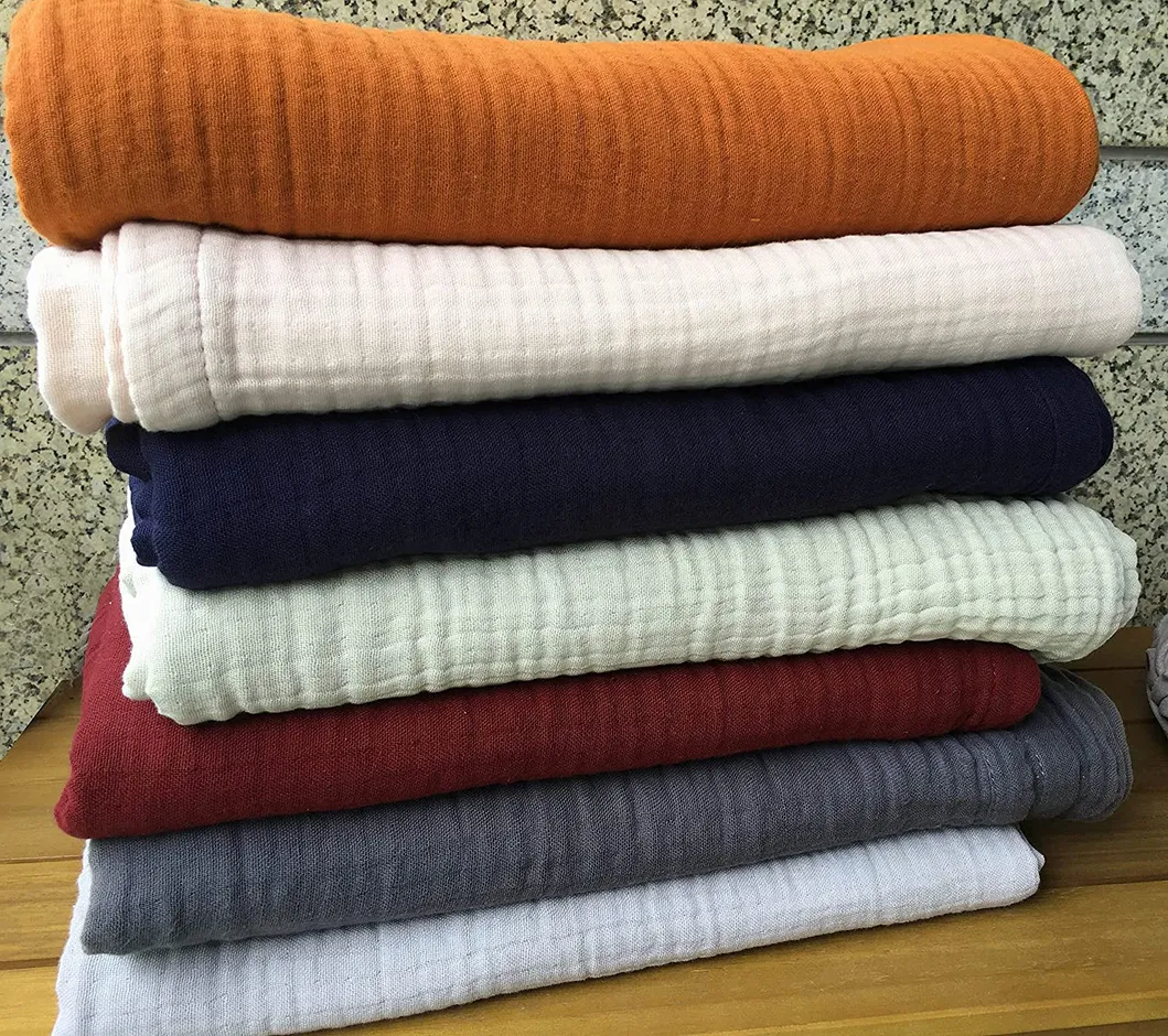 Cotton Muslin Swaddle Blankets for New Born Boys Girls