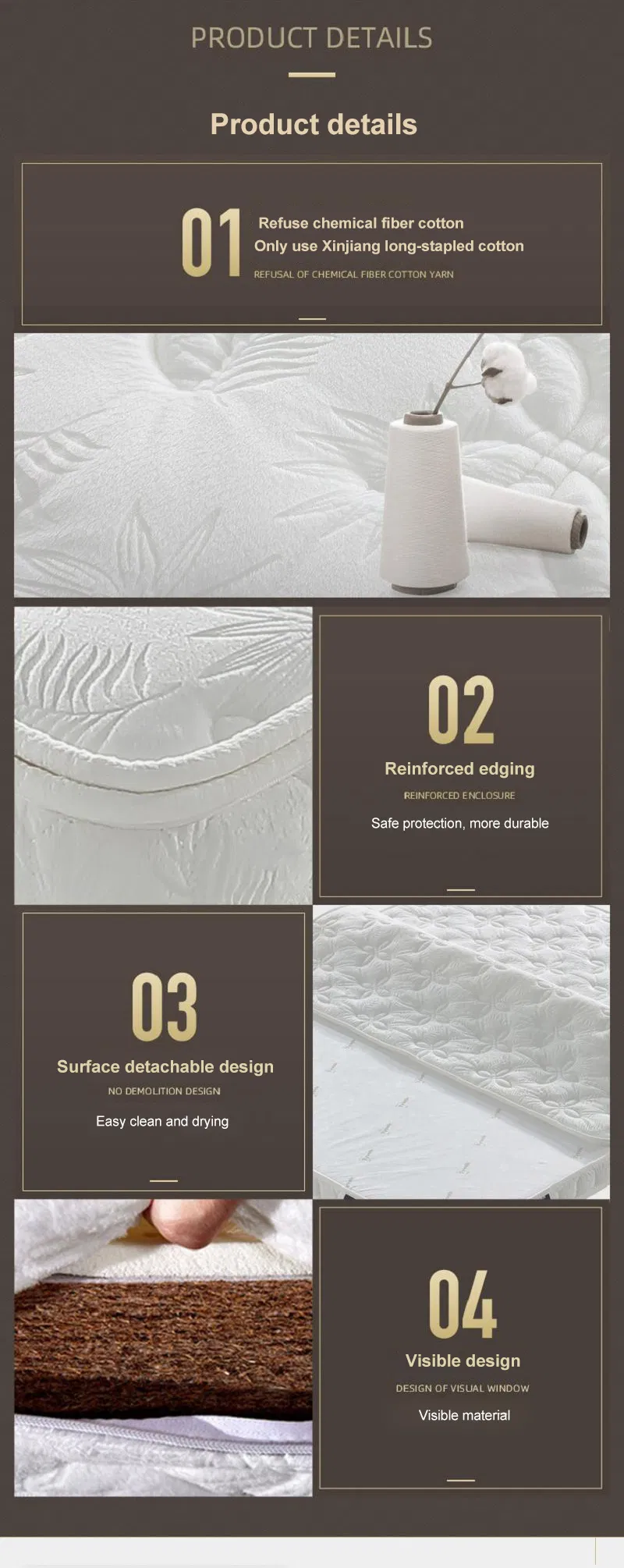 Dormitory Latex Bed Mattress Foldable Soft Fabric 8cm Single Bed