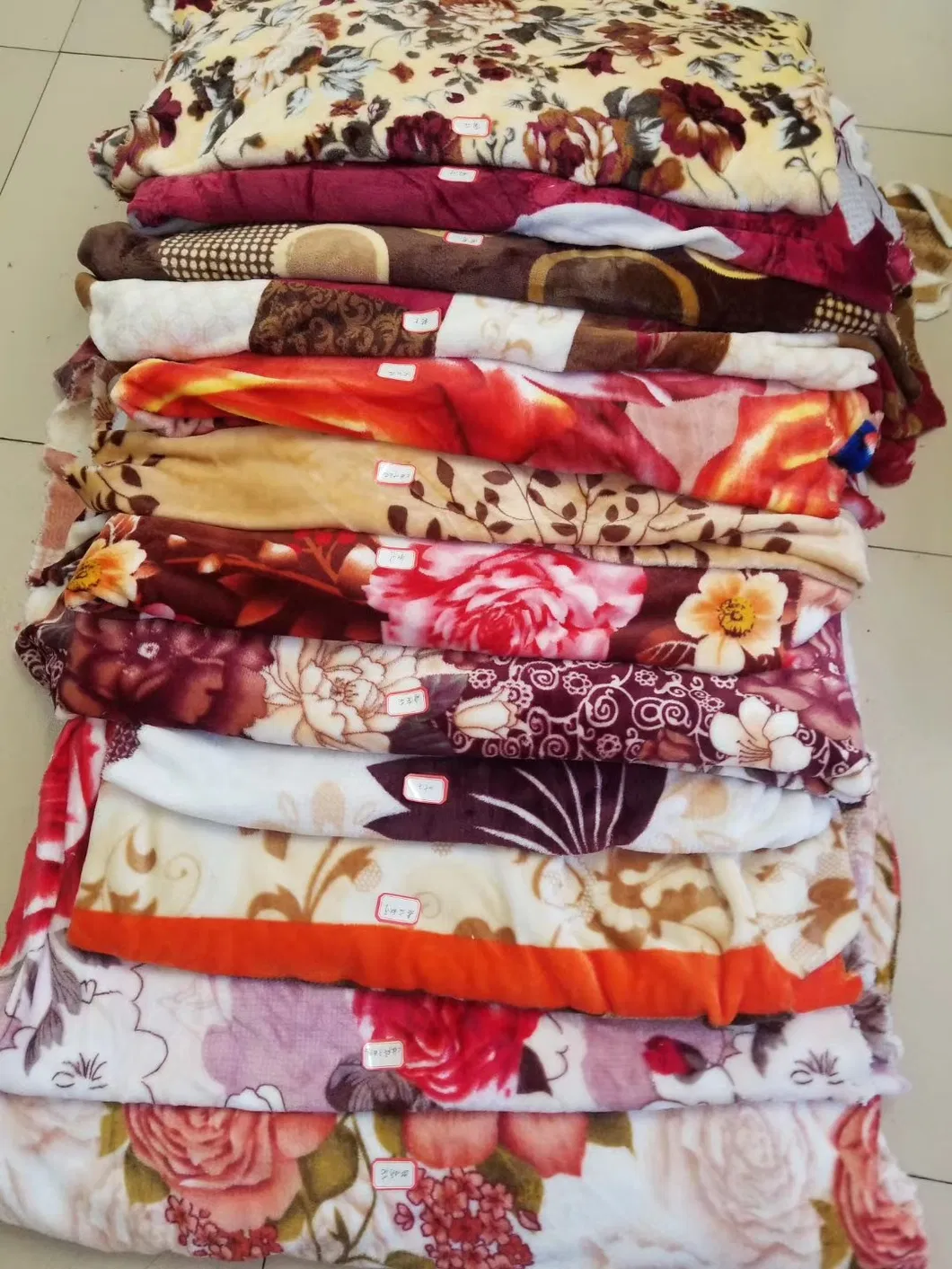 Double Side Coral Flannel Mink Fleece Fabric Blanket