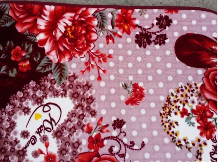 Double Side Coral Flannel Mink Fleece Fabric Blanket