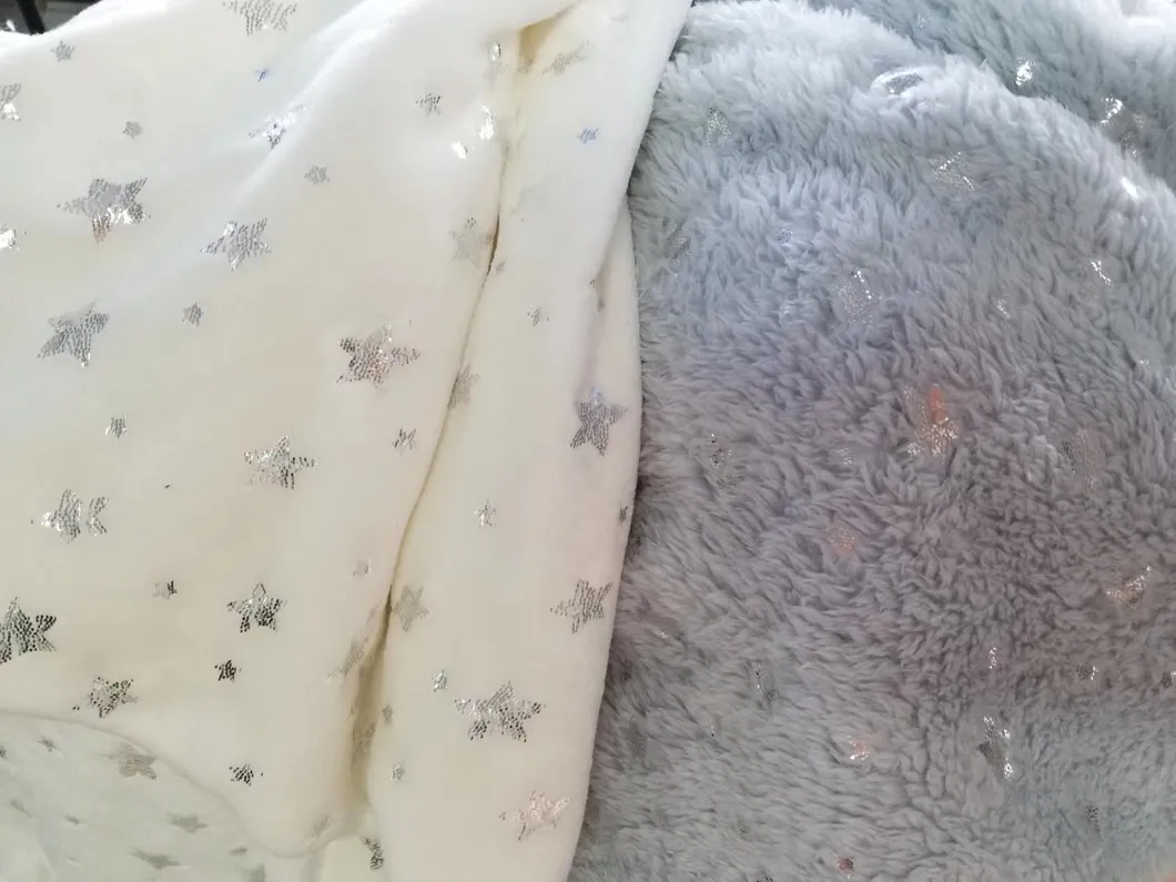 Double Side Coral Flannel Mink Fleece Fabric Blanket