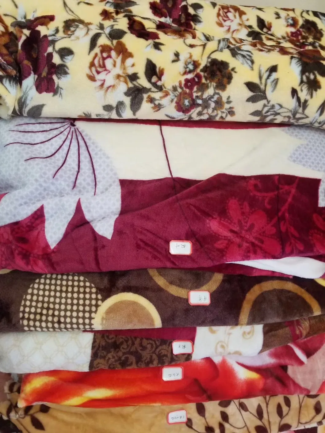 Double Side Coral Flannel Mink Fleece Fabric Blanket