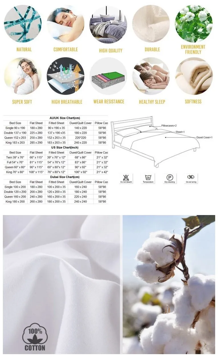 Double Side Solid Color Bedding Set/Bed Linens/Bedsheet