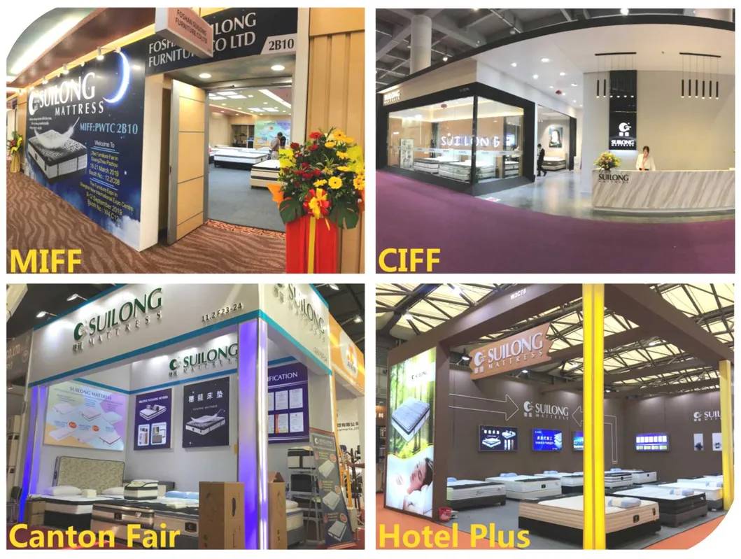 Elegant King Size Euro-Top Design Gel Memory Foam Pocket Spring Rolled Mattress (SL2112)