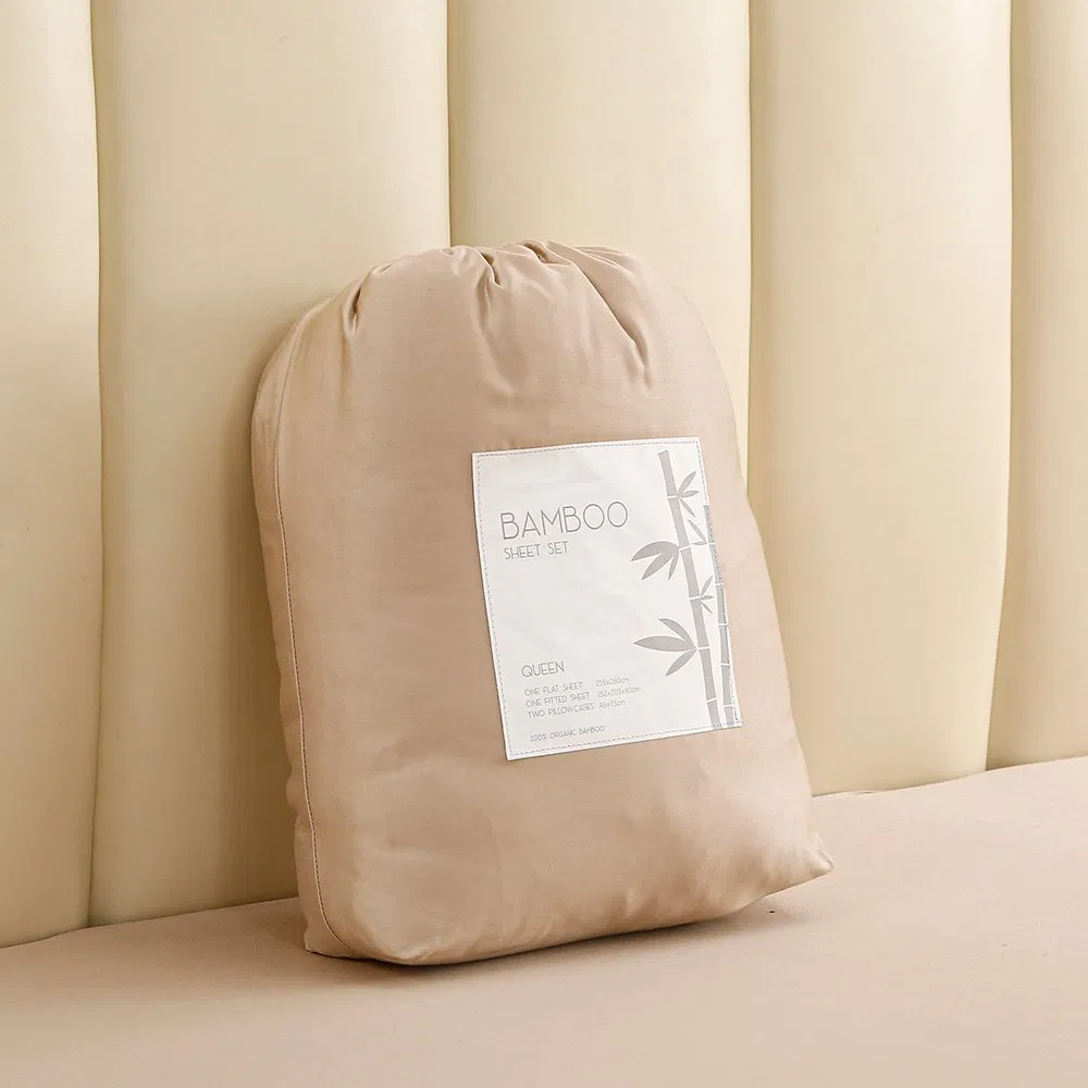 Factory Oulet 400tc Bamboo Antibacterial Fitted Bed Sheets Bedding Set