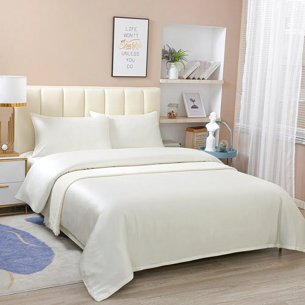 Factory Oulet 400tc Bamboo Antibacterial Fitted Bed Sheets Bedding Set