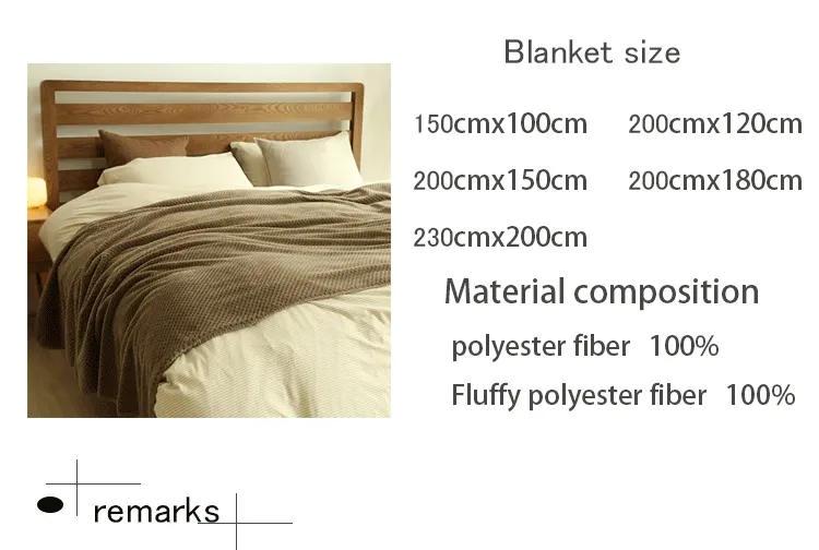 Fleece Blanket OEM Super Soft 100% Polyester Flannel Winter Travel Plush Coral Fleece Blanket