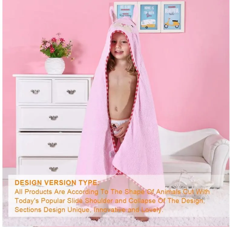 Hot Sale Animal Hooded Baby Bath Towels for New Born Baby Hooded Towel