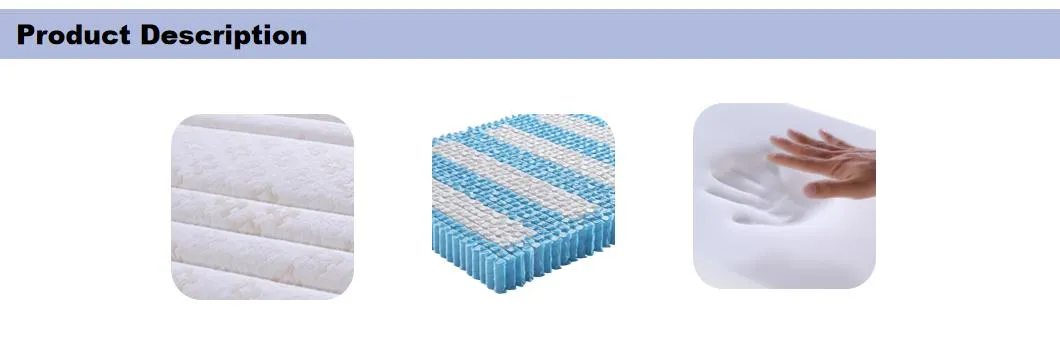 Hotel Bed Bedding Furniture Single Size Euro Top Pocket Spring Mattress