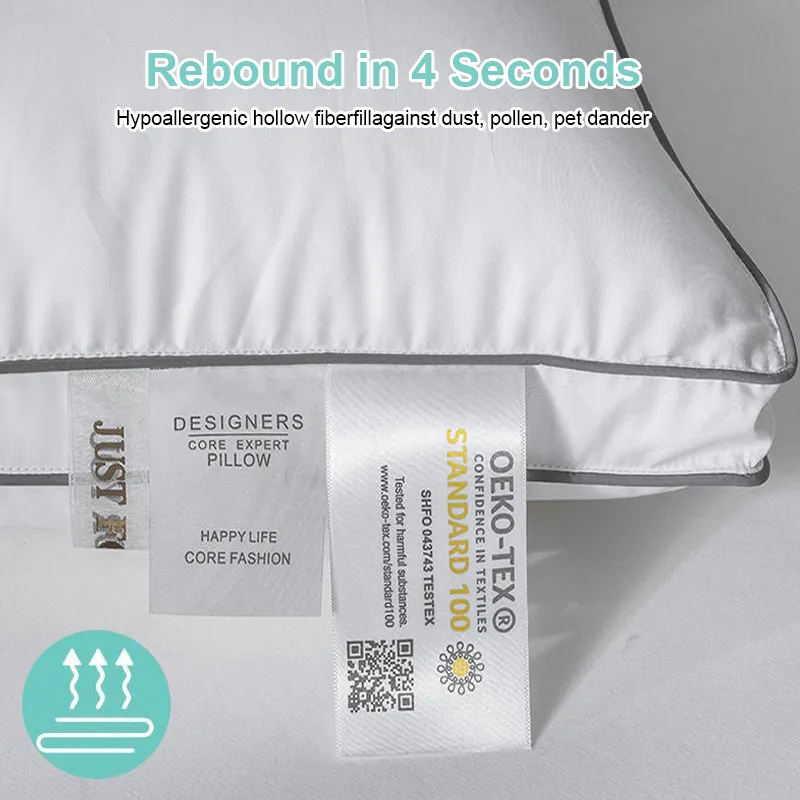 Hotel Linen Cotton Stuffer Hilton Pillow Ultra Soft Polyester Queen Size