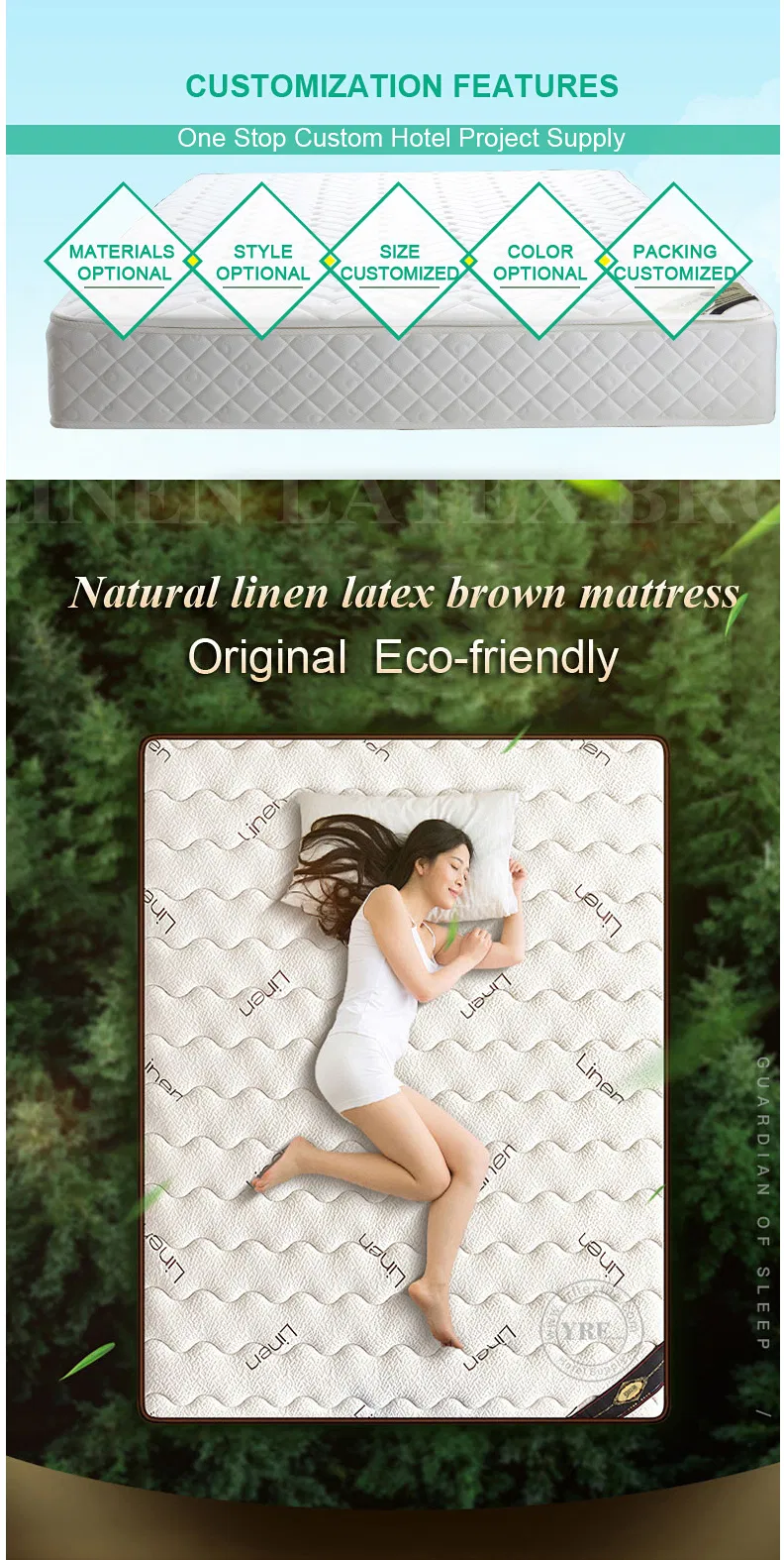 Inn Mattress 18 Cm Breathable Coconut Fiber Firm California King