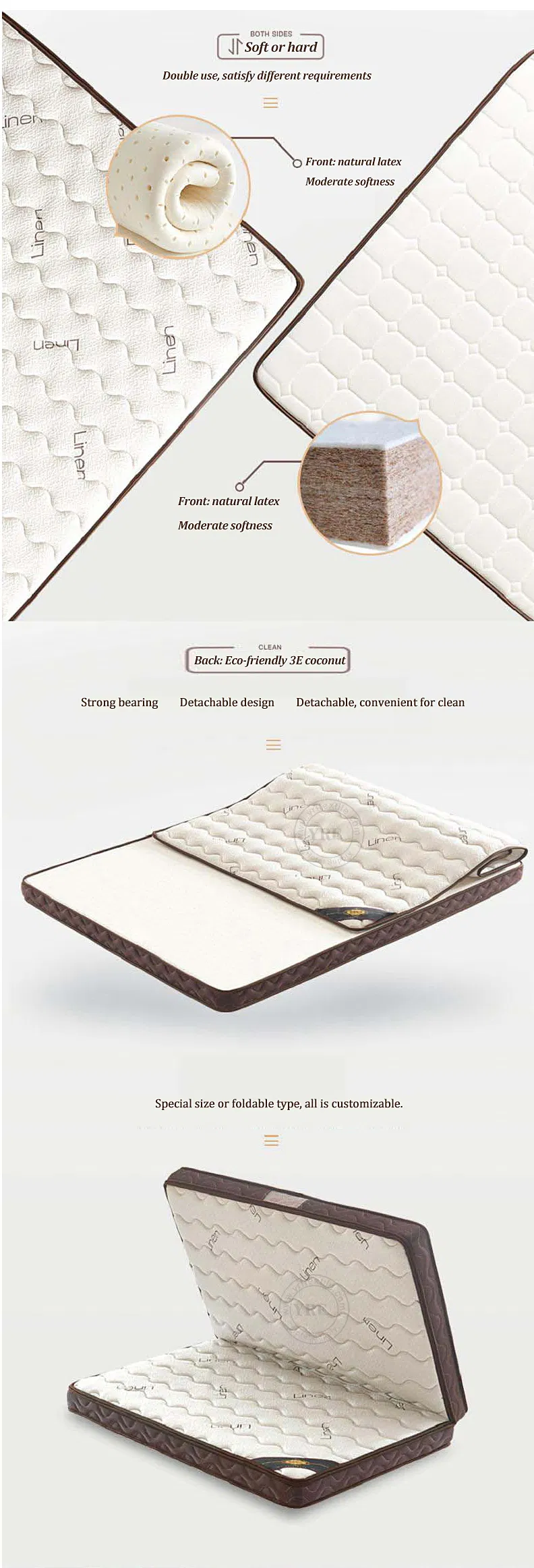 Inn Mattress 18 Cm Breathable Coconut Fiber Firm California King