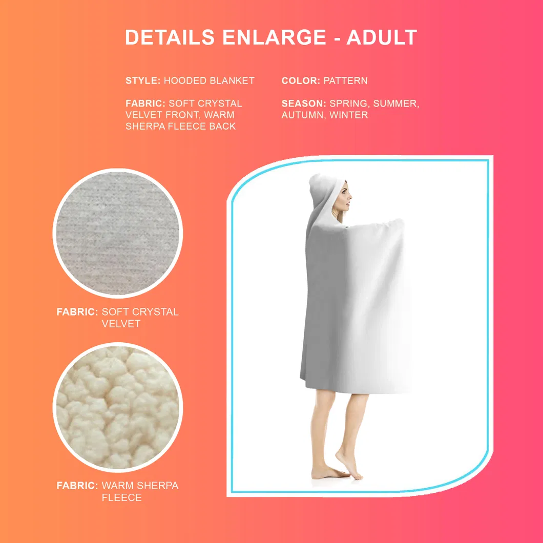 Kids Warm Sweatshirt Llama Four Season Anti-Wind Hooded with Berber Fleece Hoodie Blanket