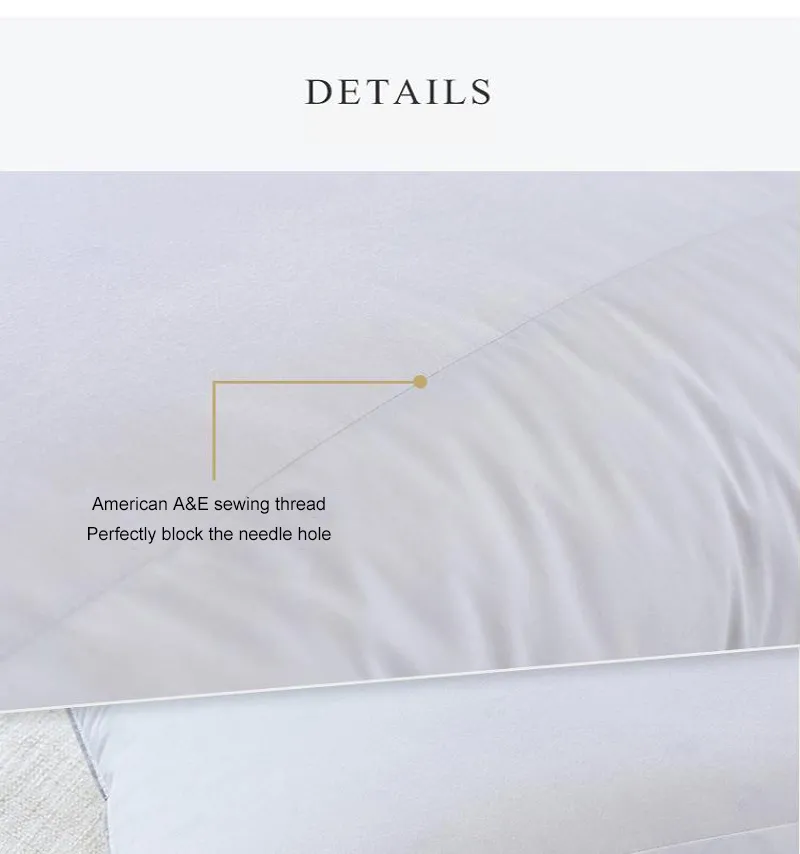 Luxury Custom Comfortable 100% Cotton Washable Chinese Goose Down Pillow