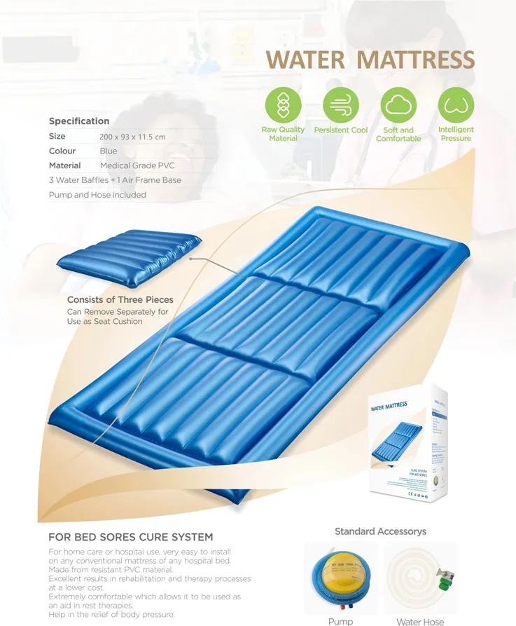 Medical Anti Bedsores Modern Water Mattress Circulation Bed Mattress Pad with Pump