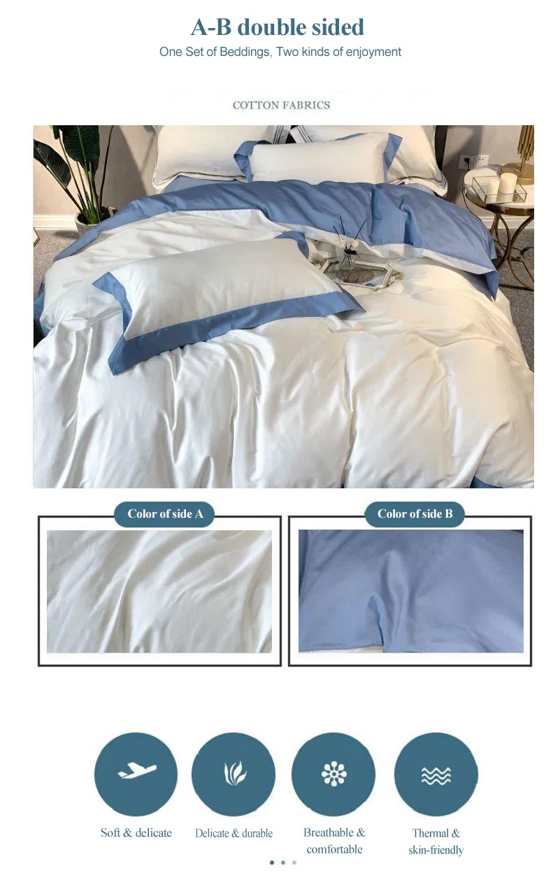 Modern Design Sheraton Hotel Linen 3PCS Double Bed Sheet Comfortable Cotton
