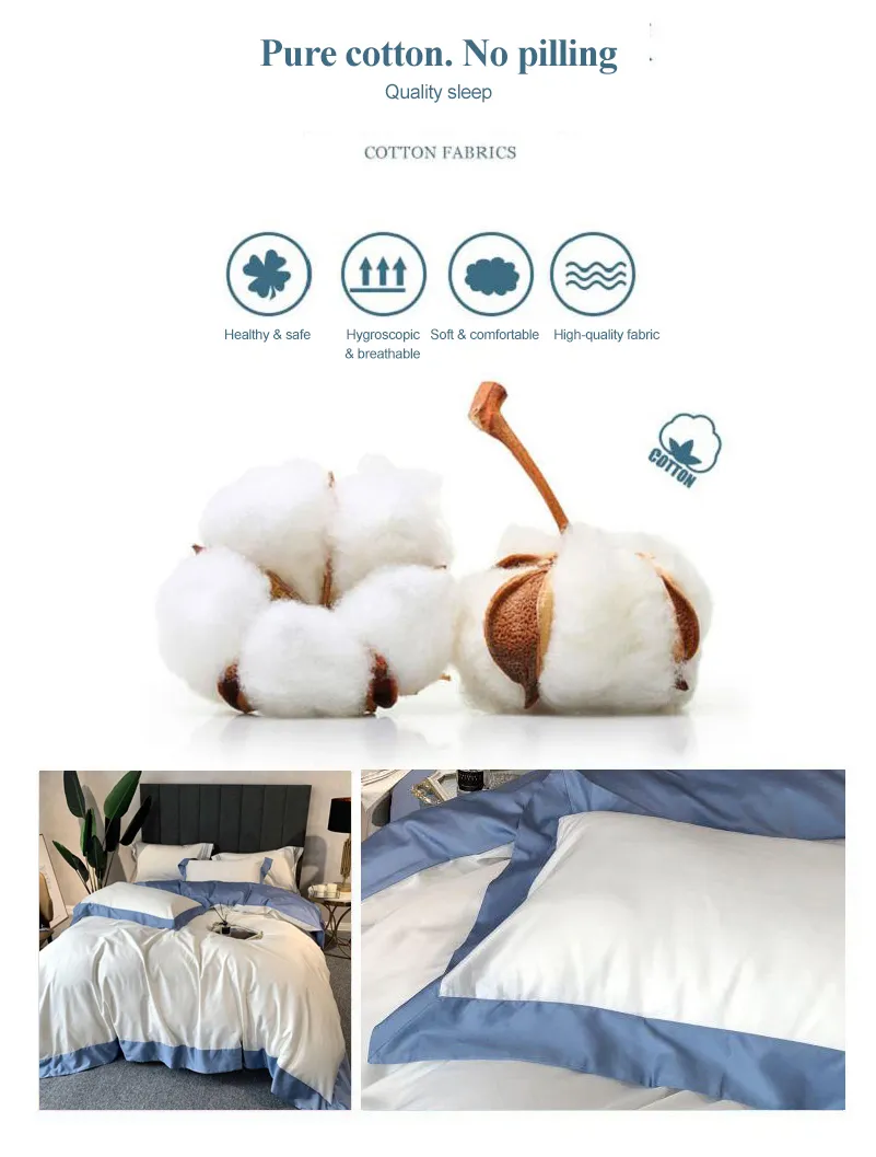 Modern Design Sheraton Hotel Linen 3PCS Double Bed Sheet Comfortable Cotton