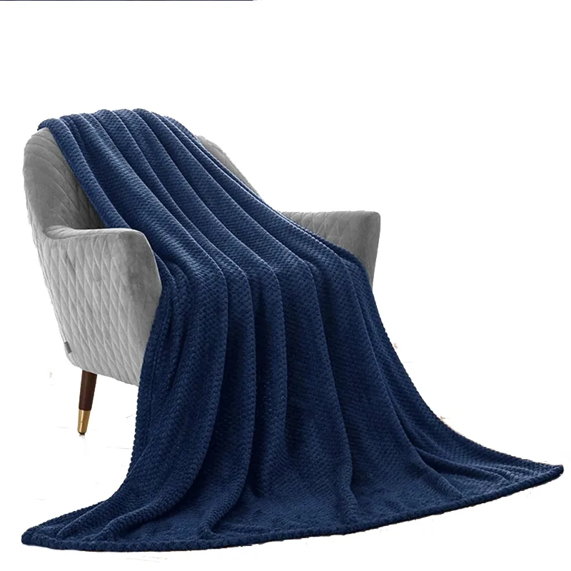 New Design Popcorn Waffle Coral Flannek Fleece Blanket Throw Blanket