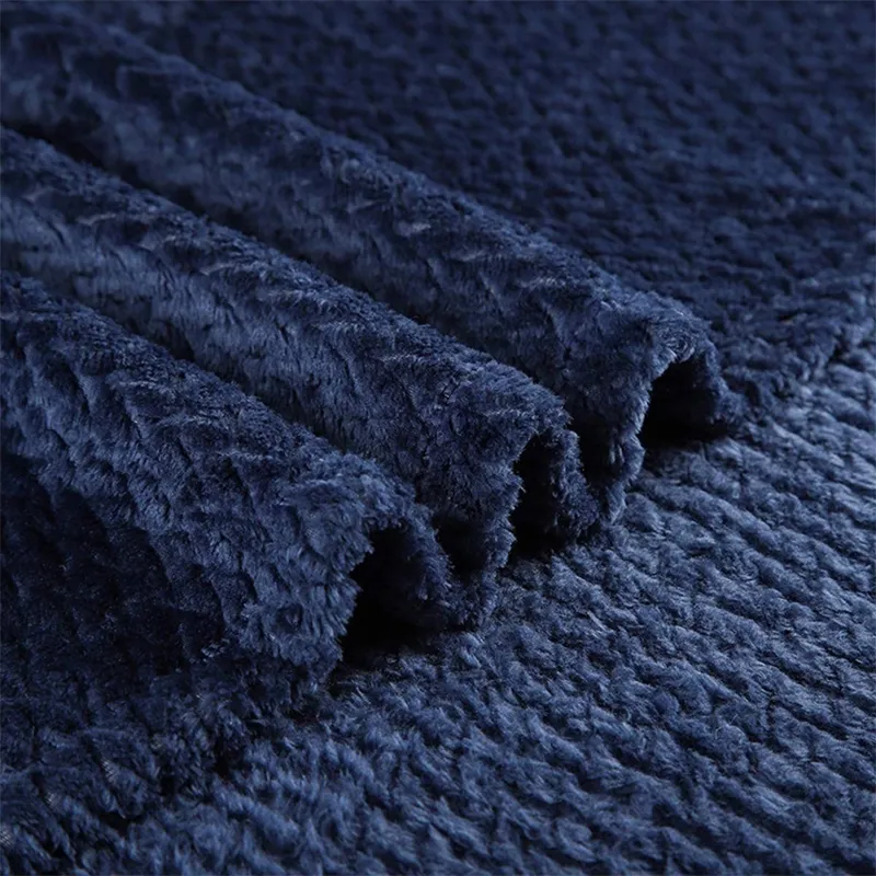 New Design Popcorn Waffle Coral Flannek Fleece Blanket Throw Blanket