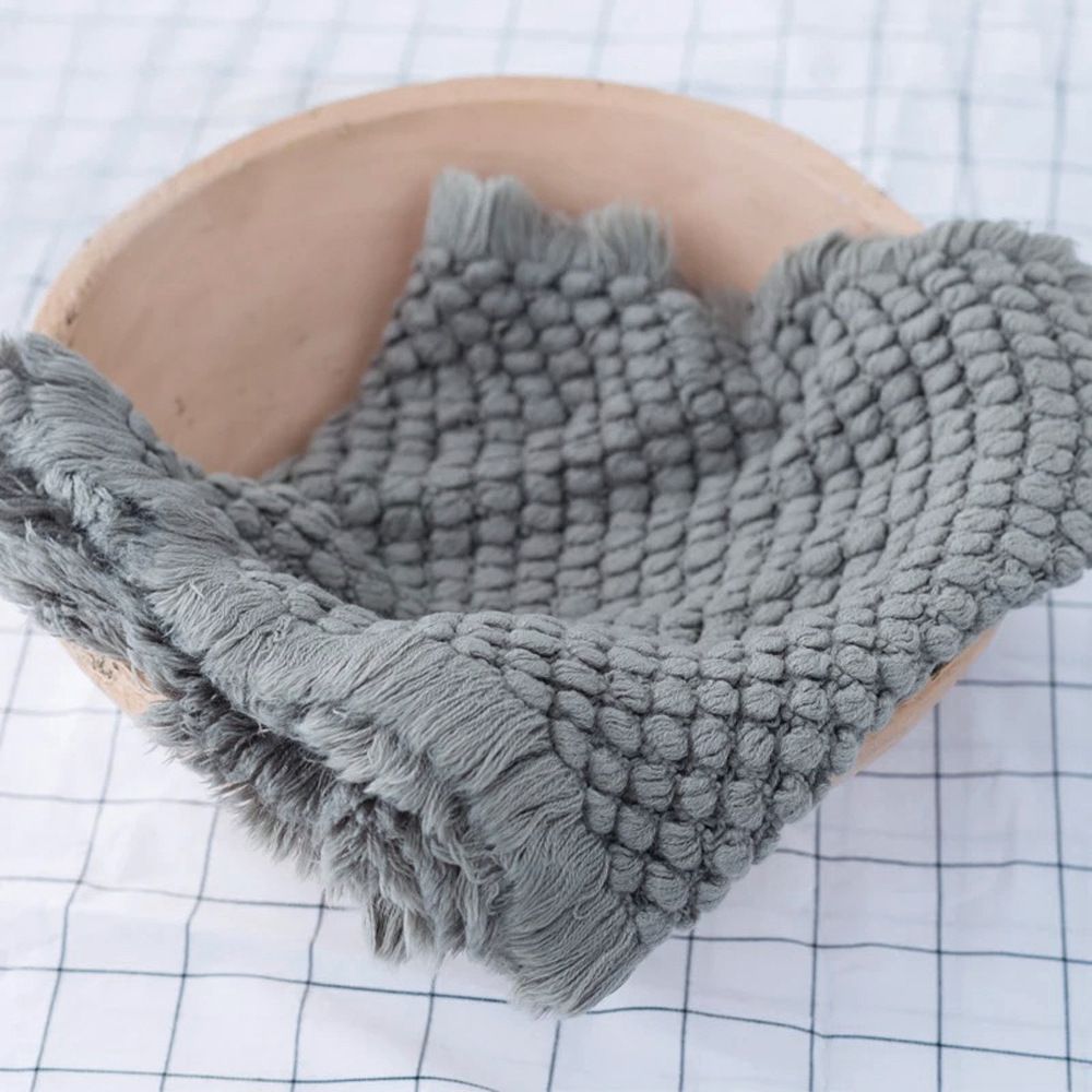 Newborn Photography Knitted Blanket Bebe Background Photo Shoot Studio Props Shower Gift 37X160cm