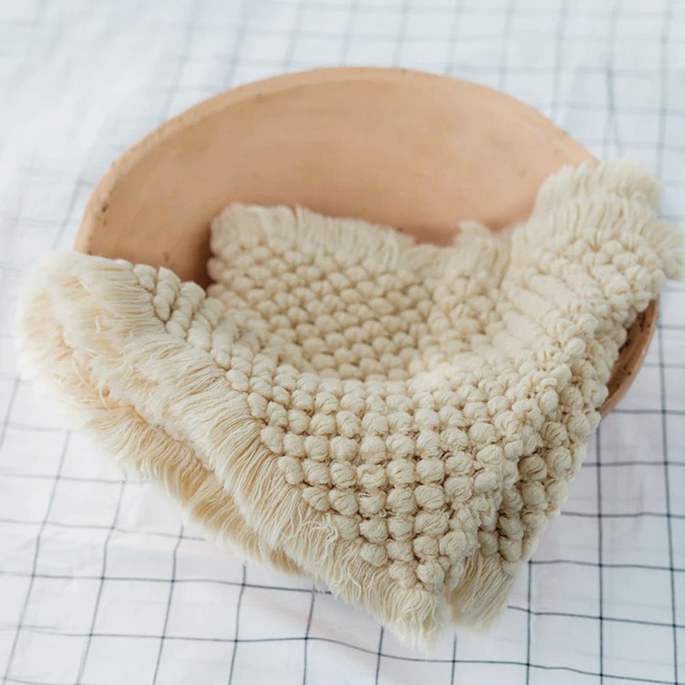 Newborn Photography Knitted Blanket Bebe Background Photo Shoot Studio Props Shower Gift 37X160cm