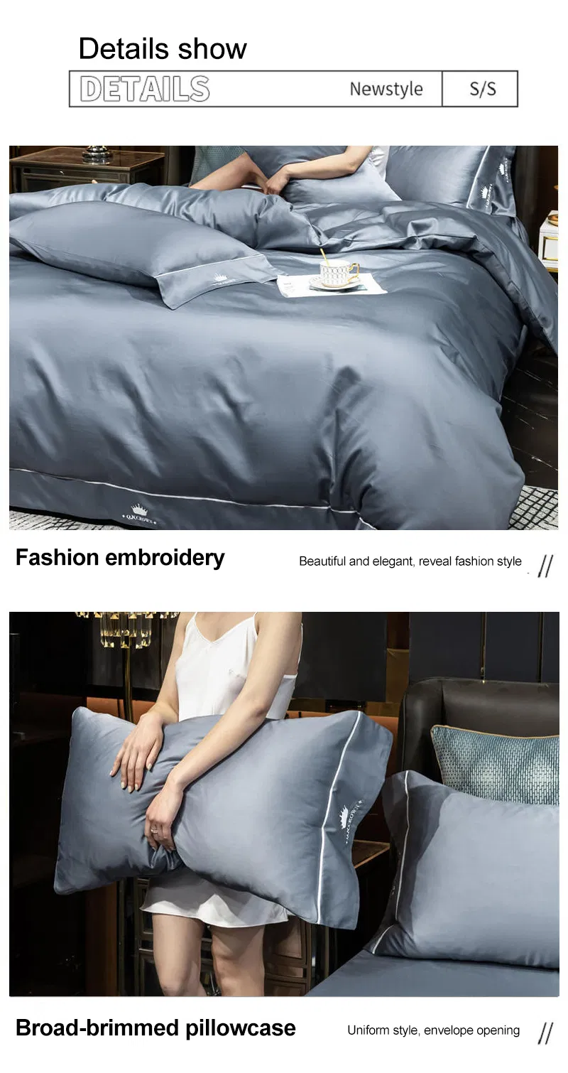 Sheraton 5 Star Hotel Bedding Set Smooth Embroidery for