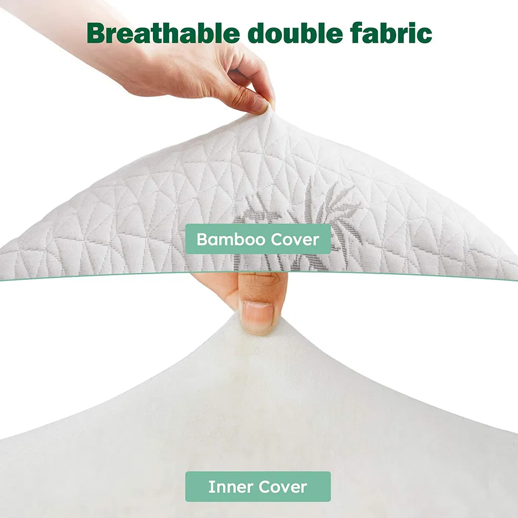 Shredded Memory Foam Bed Pillow for Sleeping, Back (Standard)