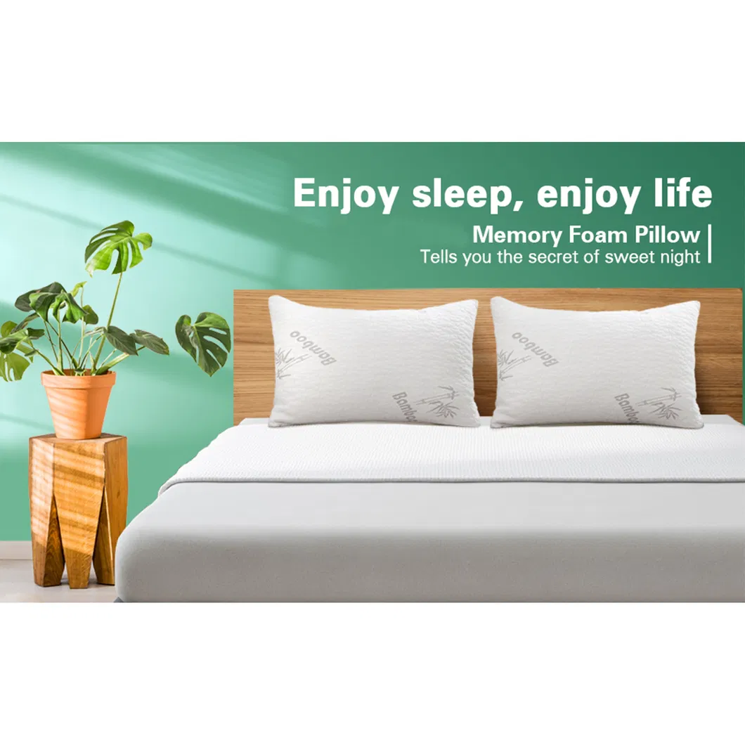 Shredded Memory Foam Bed Pillow for Sleeping, Back (Standard)