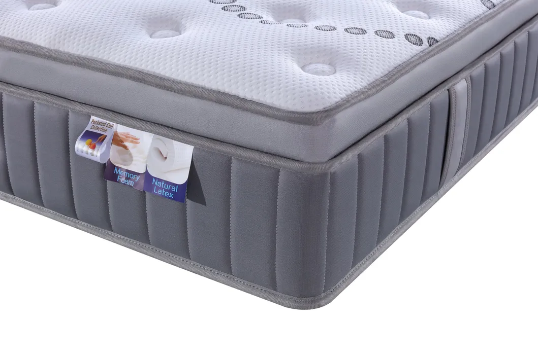 Sides Foam Encasement 3 Zone Pocket Spring Coil Home Products Hotel Bedding Memory Foam Mattress