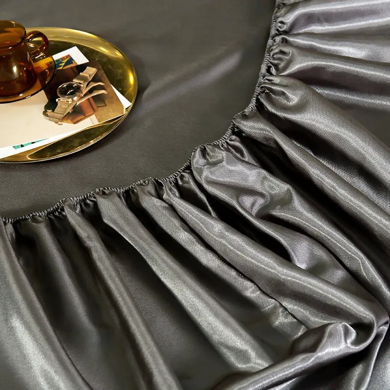 Summer Bedding Set Ice Silk Bed Sheet 3 Piece