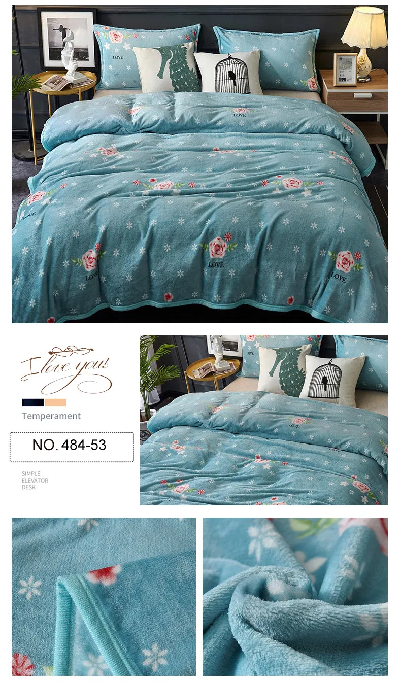 Ultra-Soft 100% Polyester No Pilling Floral Blankets