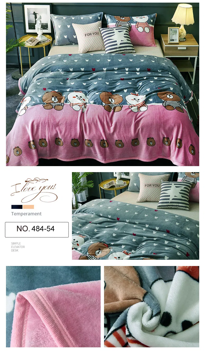 Ultra-Soft 100% Polyester No Pilling Floral Blankets