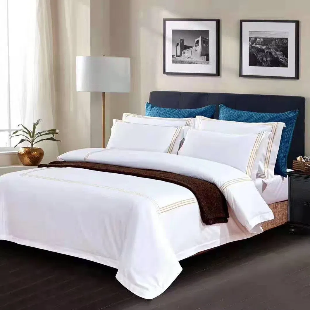 White Hotel Room Linens 330tc High Quality Bedsheets Duvet Covers