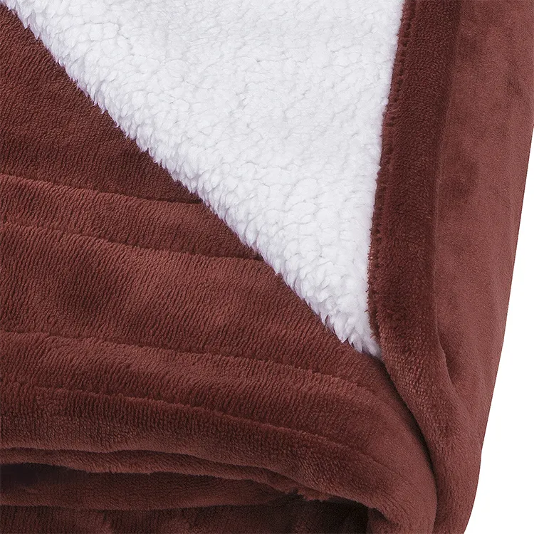 Wholesale 50X60′ ′ Super Cosy Flannel Heated Throw Microplush Electric Heating Throw Blanket