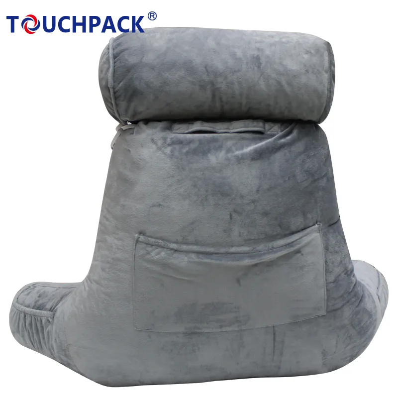 Wholesale Good Quality Comfortable Velvet Cover Shredded Memory Foam Back Support Cushion Pillow